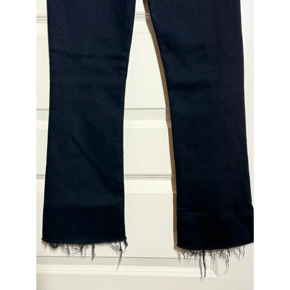 Mother The Hustler Frayed High Waist Ankle Flare Jeans, Women's Size 26
